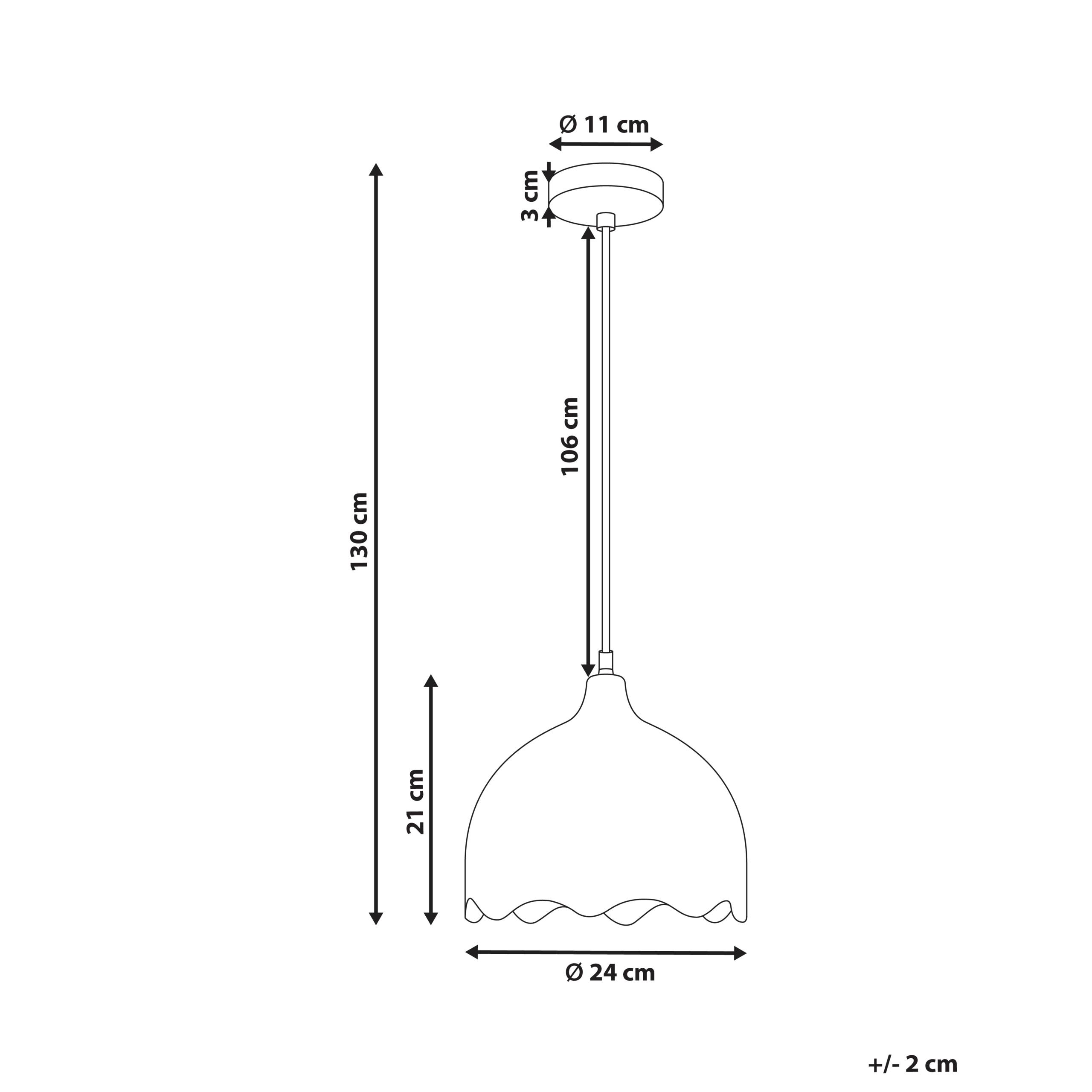 Beliani - Lampe suspension Manguier Marron clair GOMATI - 24x24x130- Beliani - Image 3