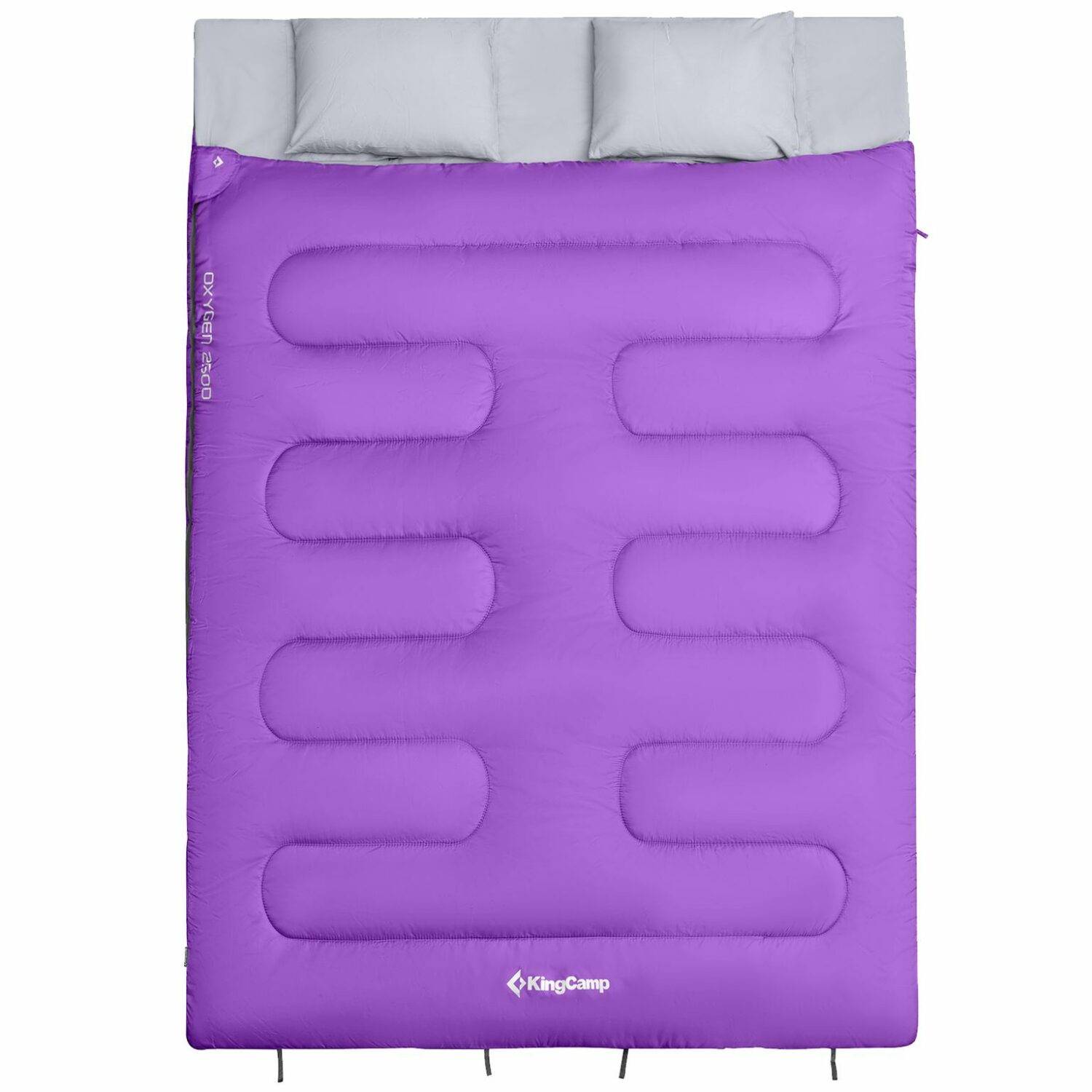 Sac de couchage 2 places - Modèle Oxygen - Violet - 220 x 150 cm - Kingcamp - Image 1