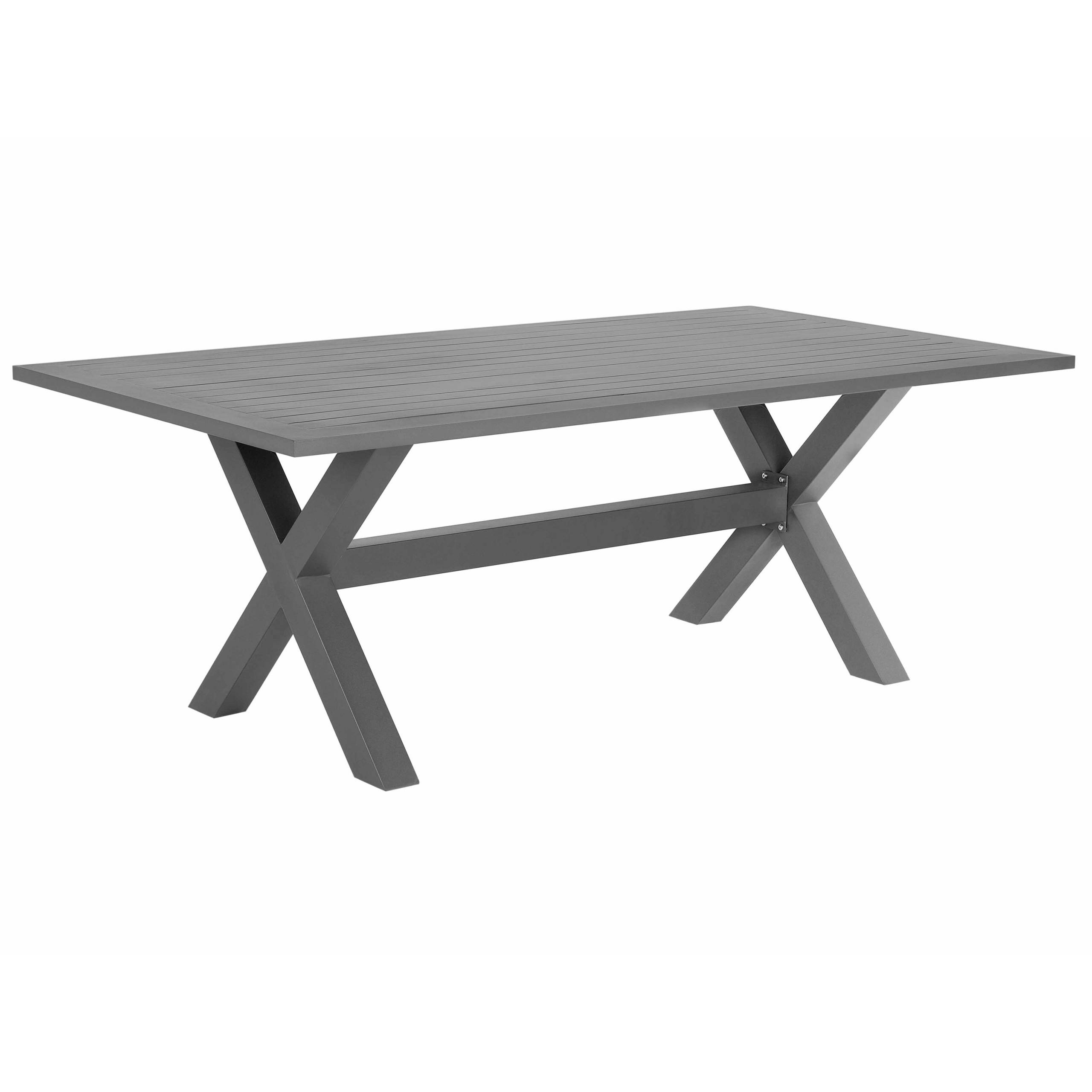 Table de repas, 6 Personnes Aluminium Gris CASCAIS - Beliani - Image 1