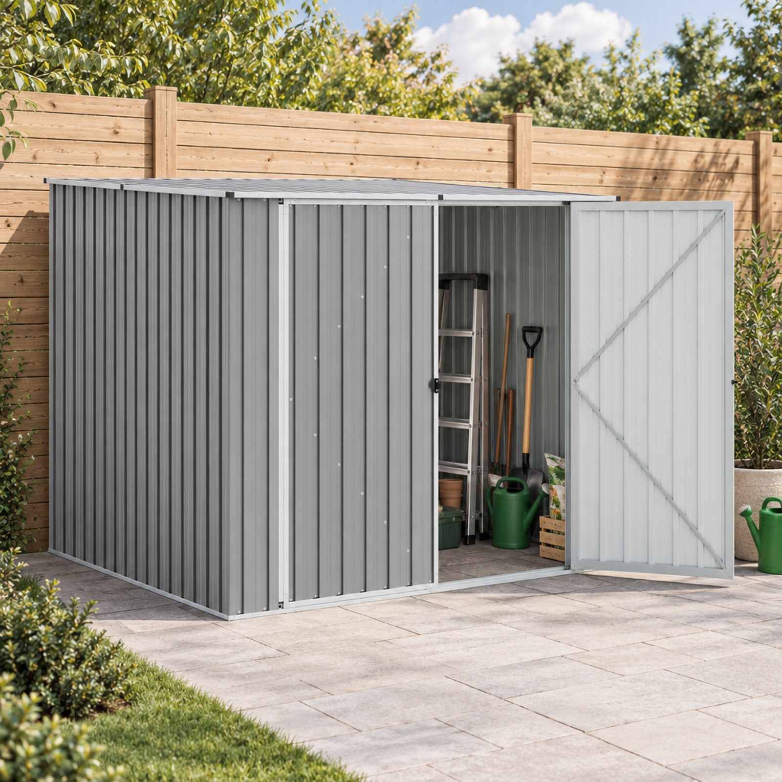 Vidaxl - Abri de jardin Gris 195x198x159 cm Métal galvanisé vidaXL 46254