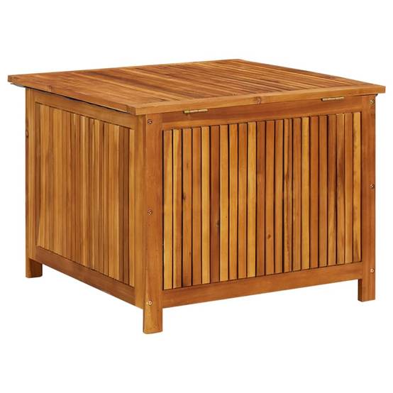 Coffre boîte meuble de jardin rangement 75 x 75 x 58 cm bois d'acacia solide - Image 4