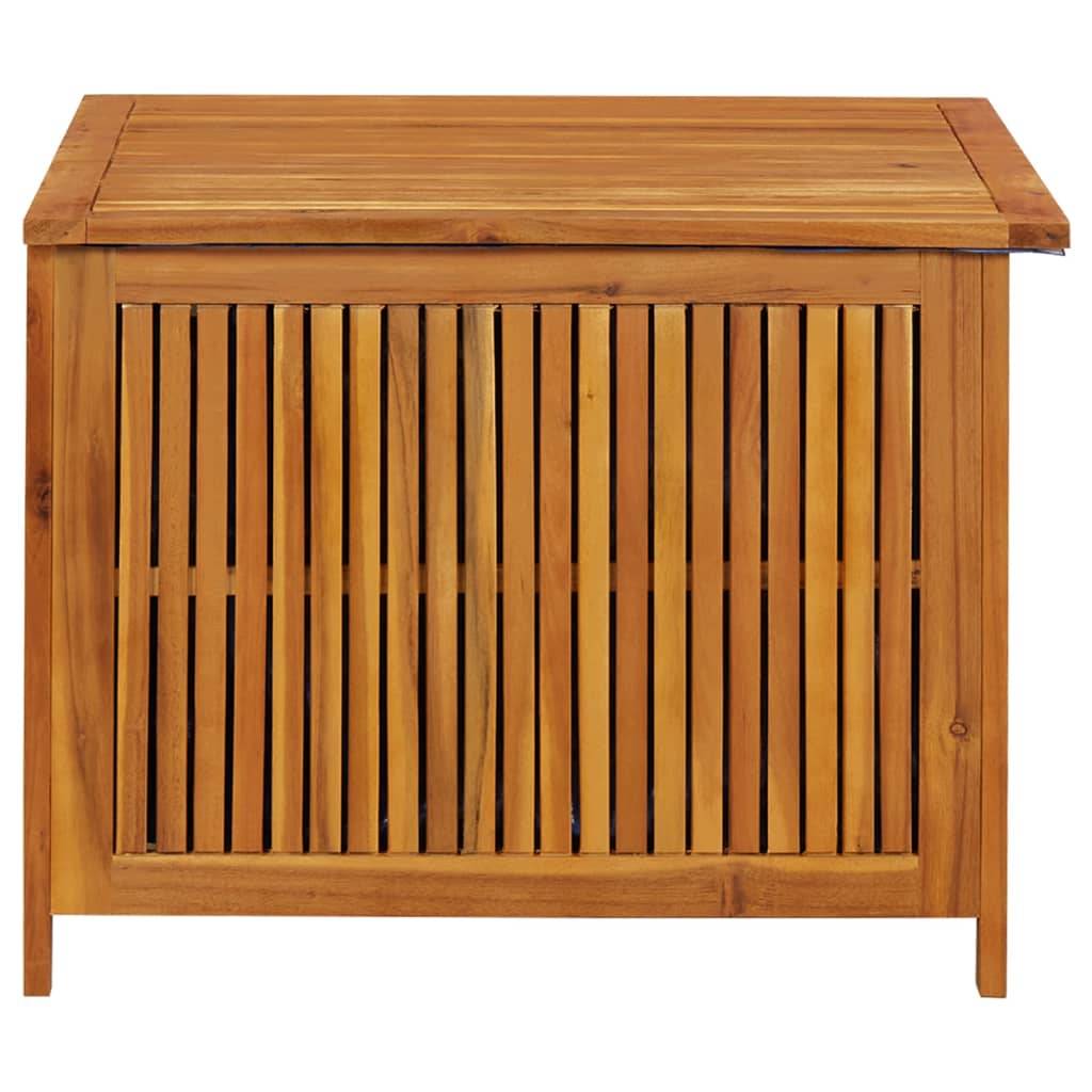 Coffre boîte meuble de jardin rangement 75 x 75 x 58 cm bois d'acacia solide - Image 3