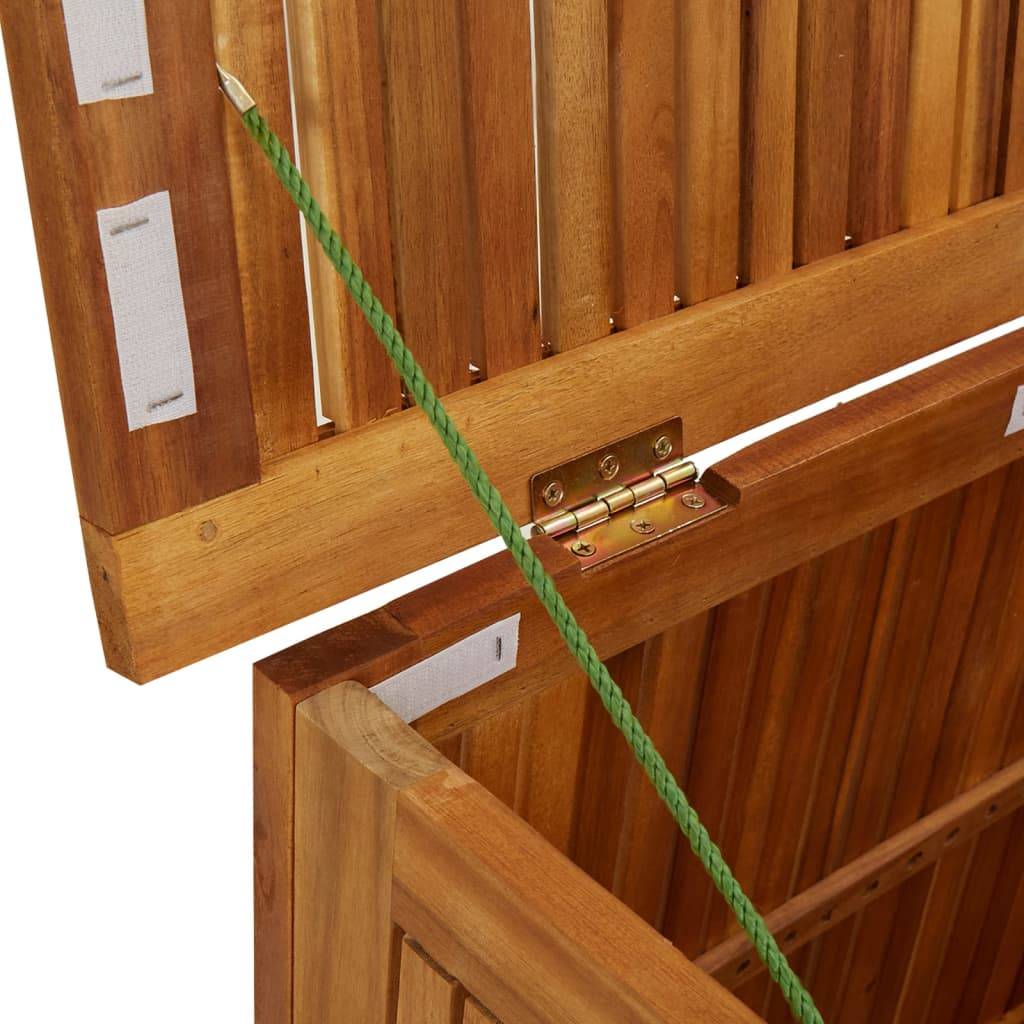Coffre boîte meuble de jardin rangement 75 x 75 x 58 cm bois d'acacia solide - Image 6