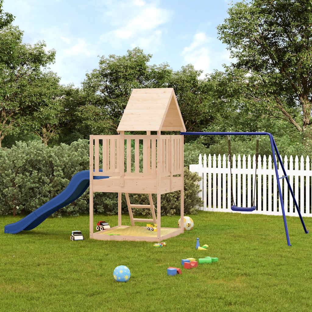 Aire de jeux d'extérieur - Jeu Plein air enfant bois de pin massif rj34 - Image 2