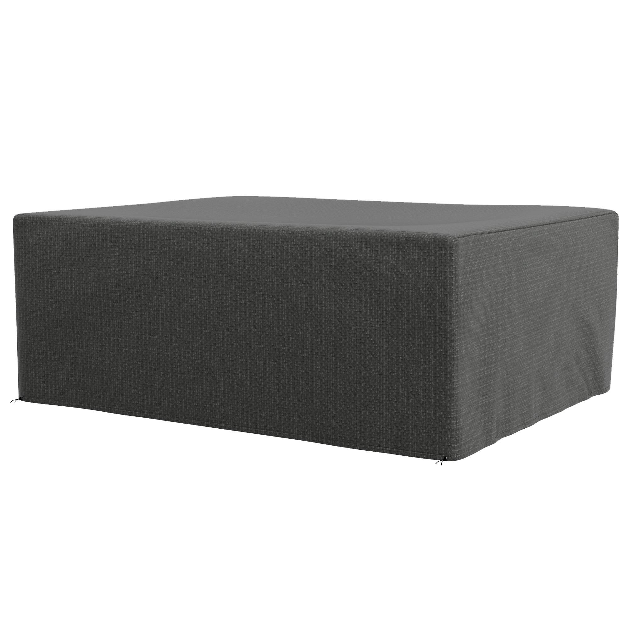 Housse salon de jardin extérieure bâche de protection extérieure anti-UV en polyéthylène 235 x 190 x 90 cm gris - Image 2