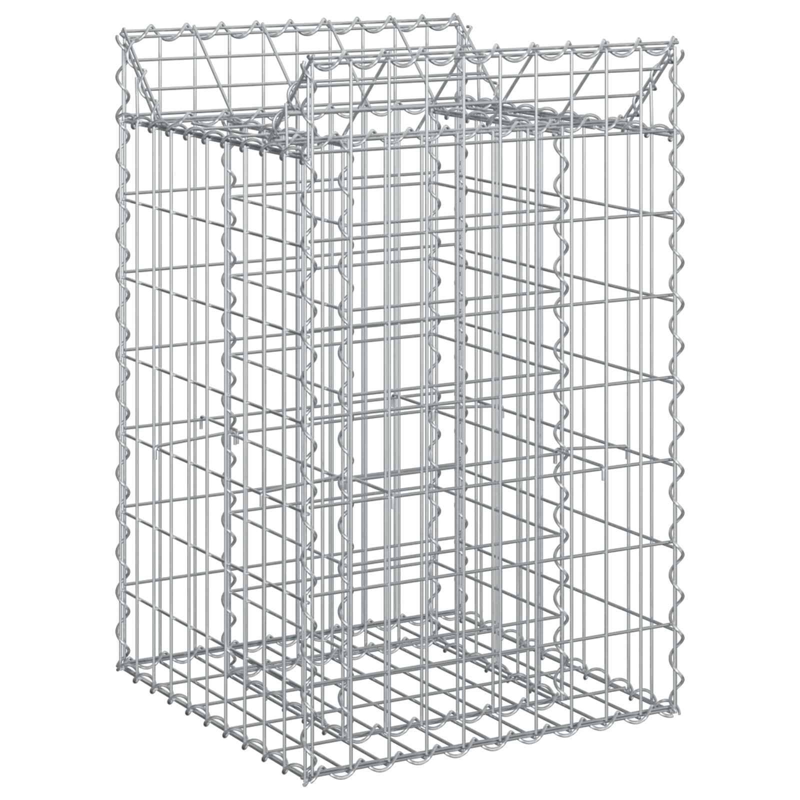 PANGIVO - Lit surélevé gabion Acier galvanisé Argenté 50 x 50 x 80 cm, Poids :9.85kg - PANGIVO - Image 2