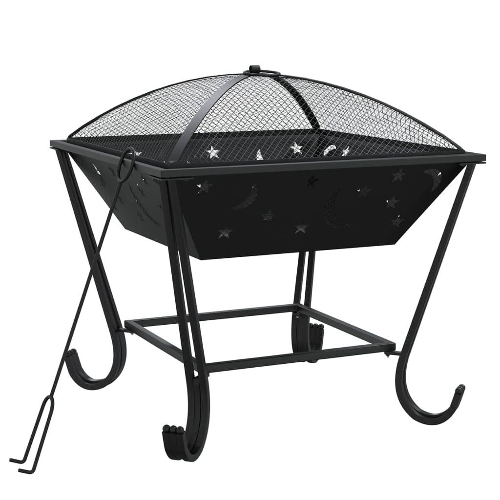 ComfortXL - Brasero Foyer sur Pieds 50cm en Acier Noir pour Jardin et Terrasse – ComfortXL Outdoor Living - Image 2