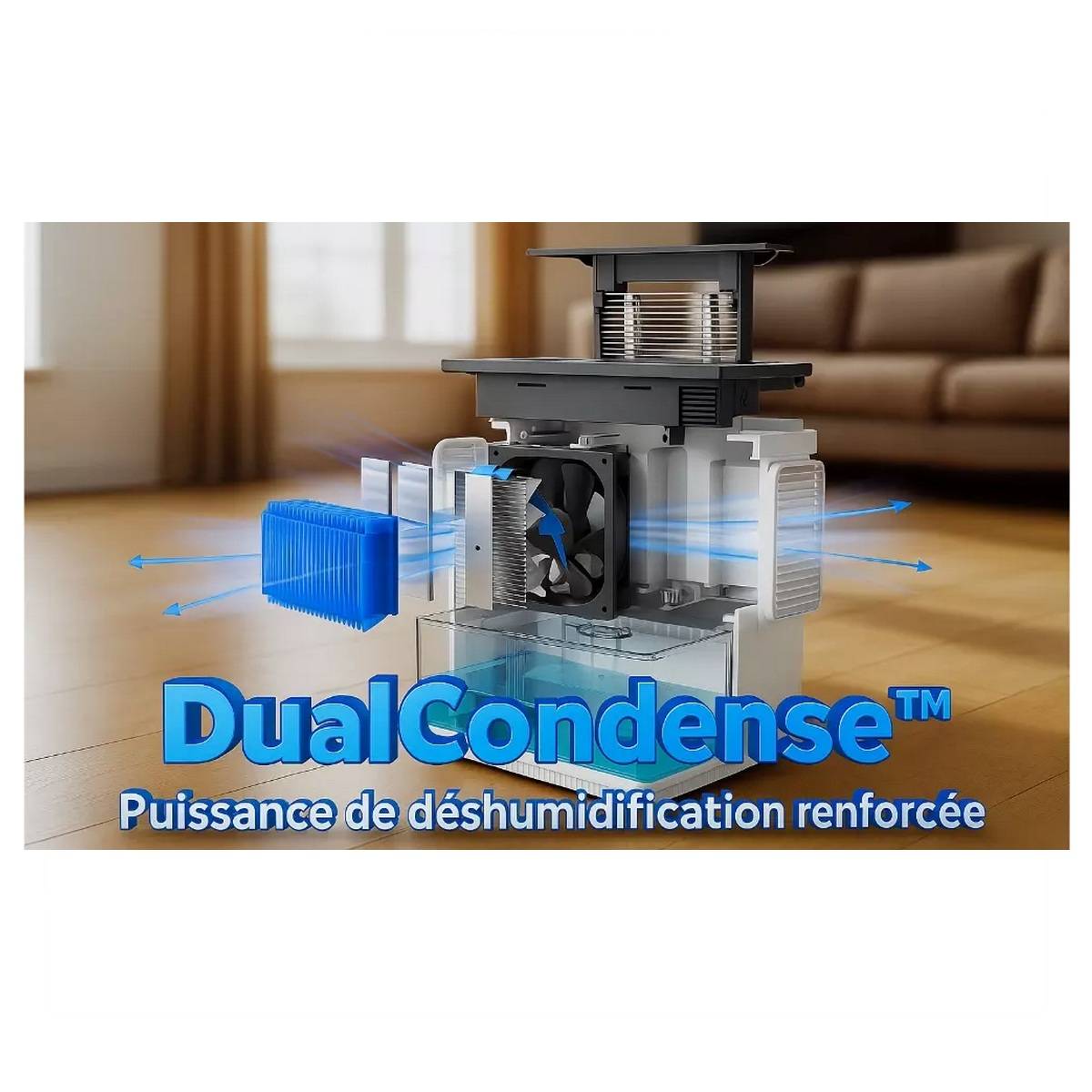 Déshumidificateur 0.55l/j blanc DRYFLOWMAX E.ziclean - Image 2