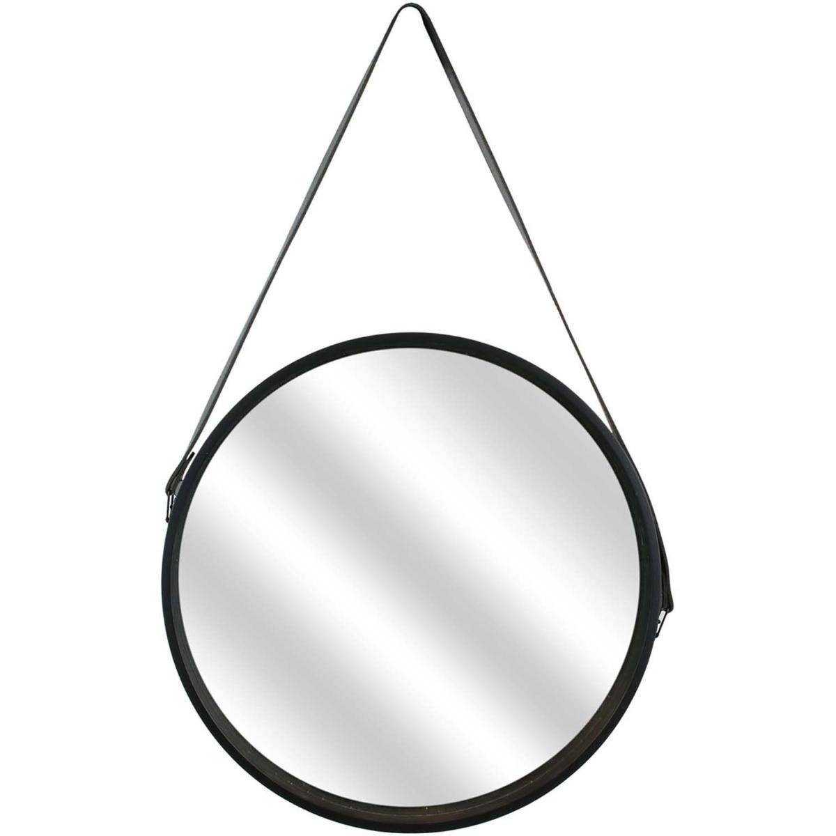 The Home Deco Factory - Miroir rond avec anse en PU 40 cm - Image 1