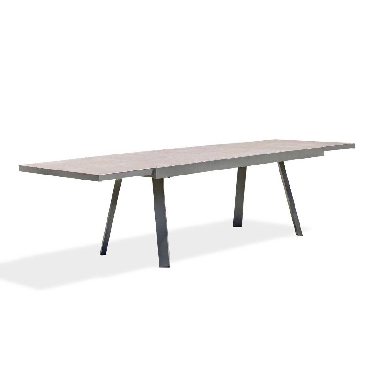 Dcb Garden - Table de Jardin Extensible en Céramique "Stockholm" 200-300cm Gris Anthracite - Image 1