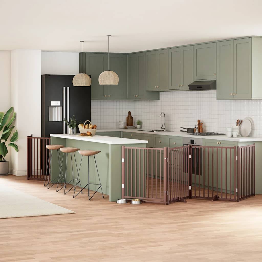 Barrière pour chien bois de peuplier marron 800 x 30 x 90 cm - PANGIVO - Image 1