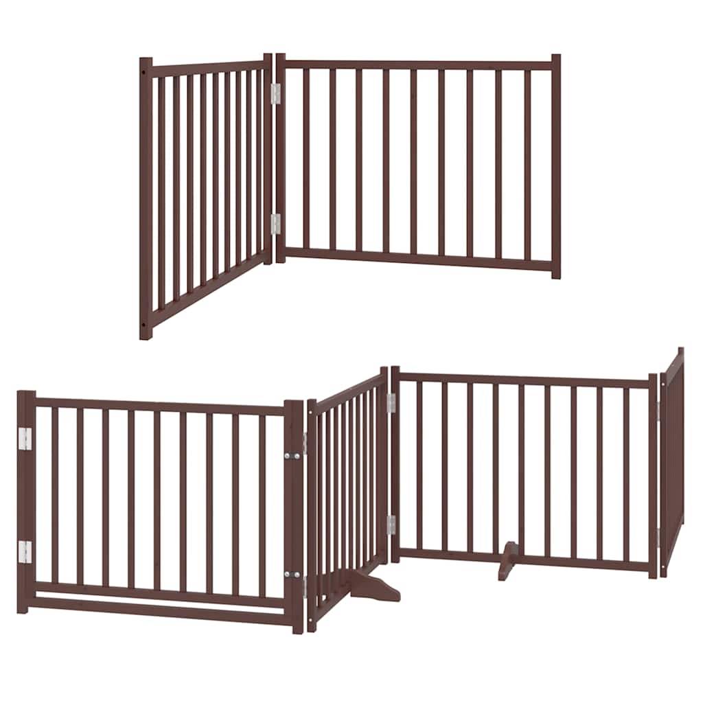 Barrière pour chien bois de peuplier marron 800 x 30 x 90 cm - PANGIVO - Image 3
