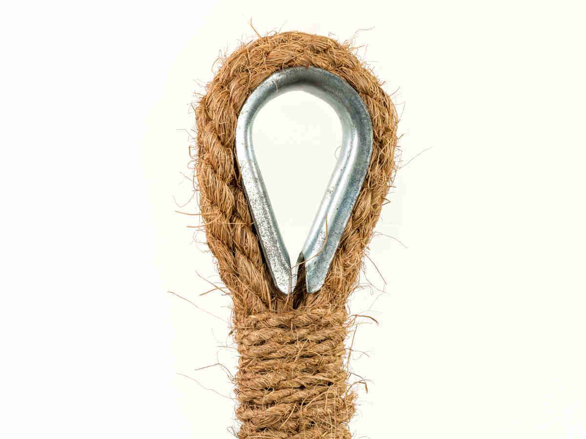 Ombrière naturelle en fibres de coco Triangulaire 3,50 m - Jardiline - Image 3