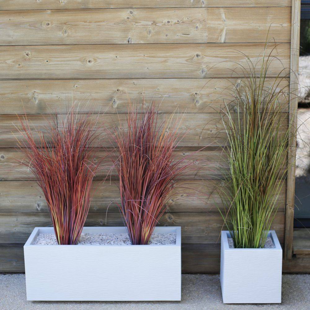 EDA Plastiques - Jardinière graphit Up EDA L79,5 x H29,5 cm Blanc - Image 1