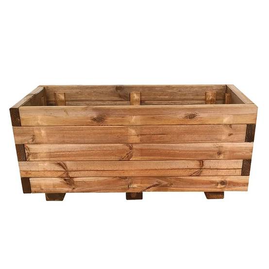 Autre - Bac à fleurs rectangulaire bois autoclave 80x40xH33cm Bois autoclave - Image 3