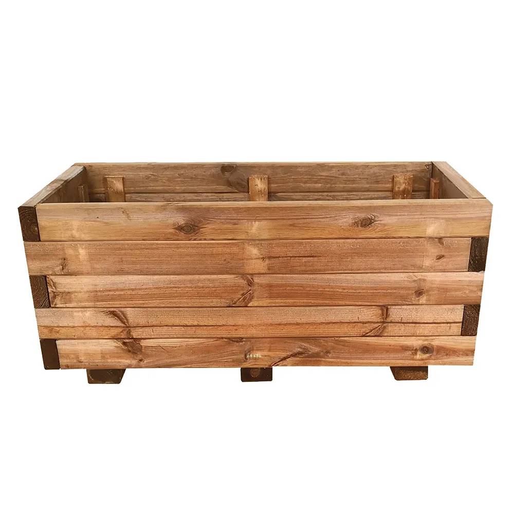 Autre - Bac à fleurs rectangulaire bois autoclave 80x40xH33cm Bois autoclave - Image 3