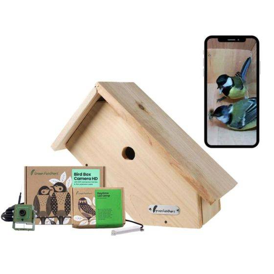 Green Feathers - Kit complet Nichoir (avec vue latérale) et caméra Wifi - Image 1