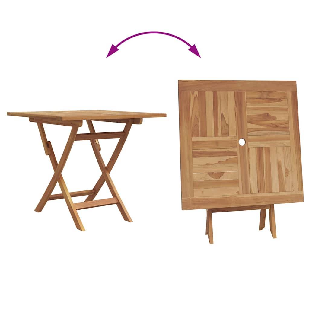 ComfortXL - Table et Chaises Pliantes de Jardin en Teck 2 Personnes Design Compact Marron 3 Pièces – ComfortXL Outdoor Living - Image 4