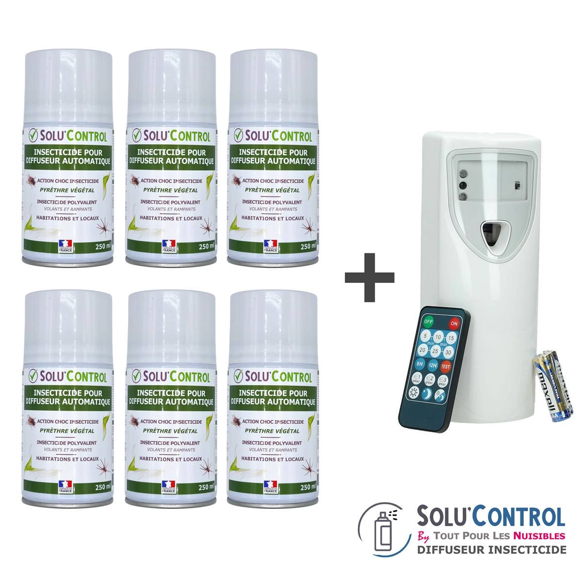 6 Aérosols  250 ml au Pyrèthre Végétal - Compatible Diffuseur Automatique - Action Choc Contre Volants et Rampants - Image 4