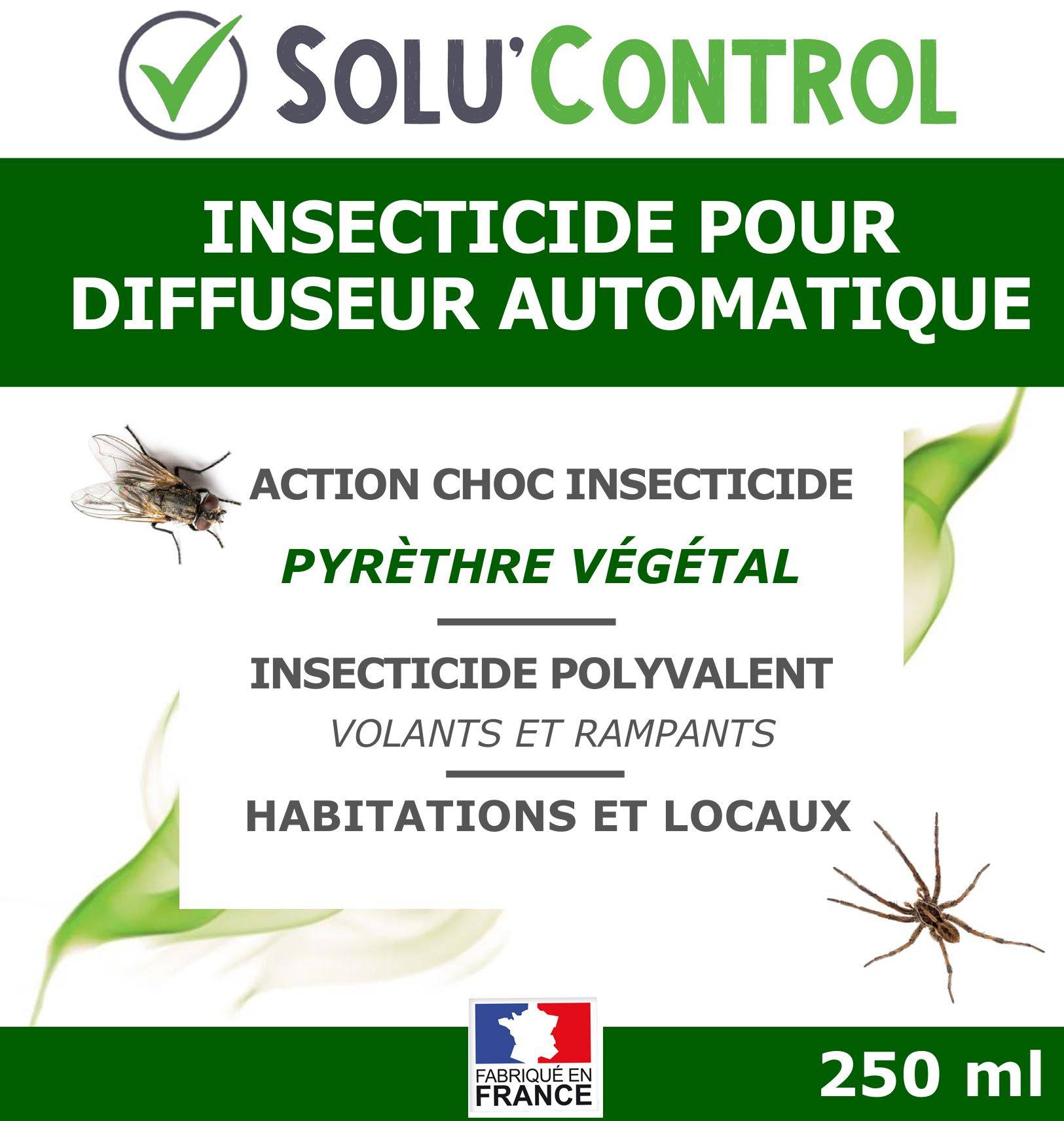 6 Aérosols 250 ml au Pyrèthre Végétal - Compatible Diffuseur Automatique - Action Choc Contre Volants et Rampants - Image 2