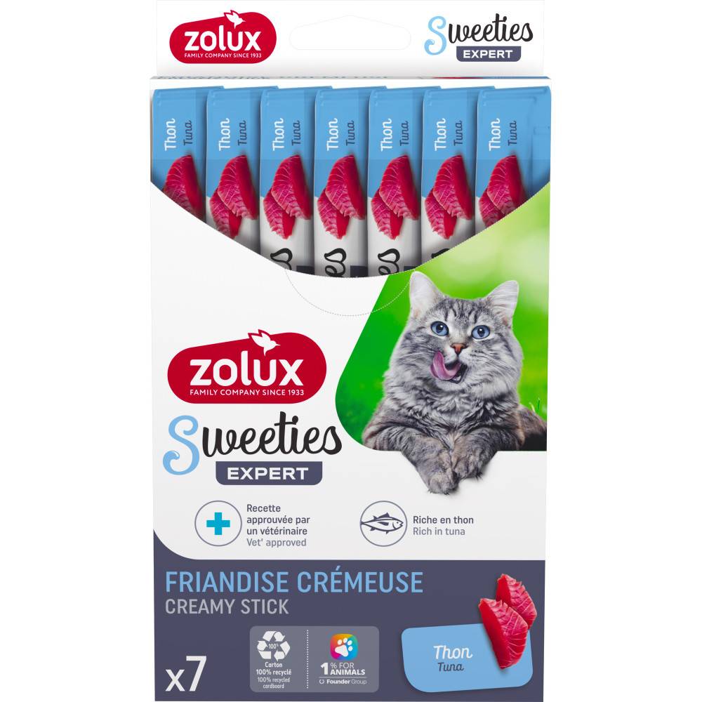 Zolux - Sticks crème de thon 7 x 14 g pour chat - Image 1