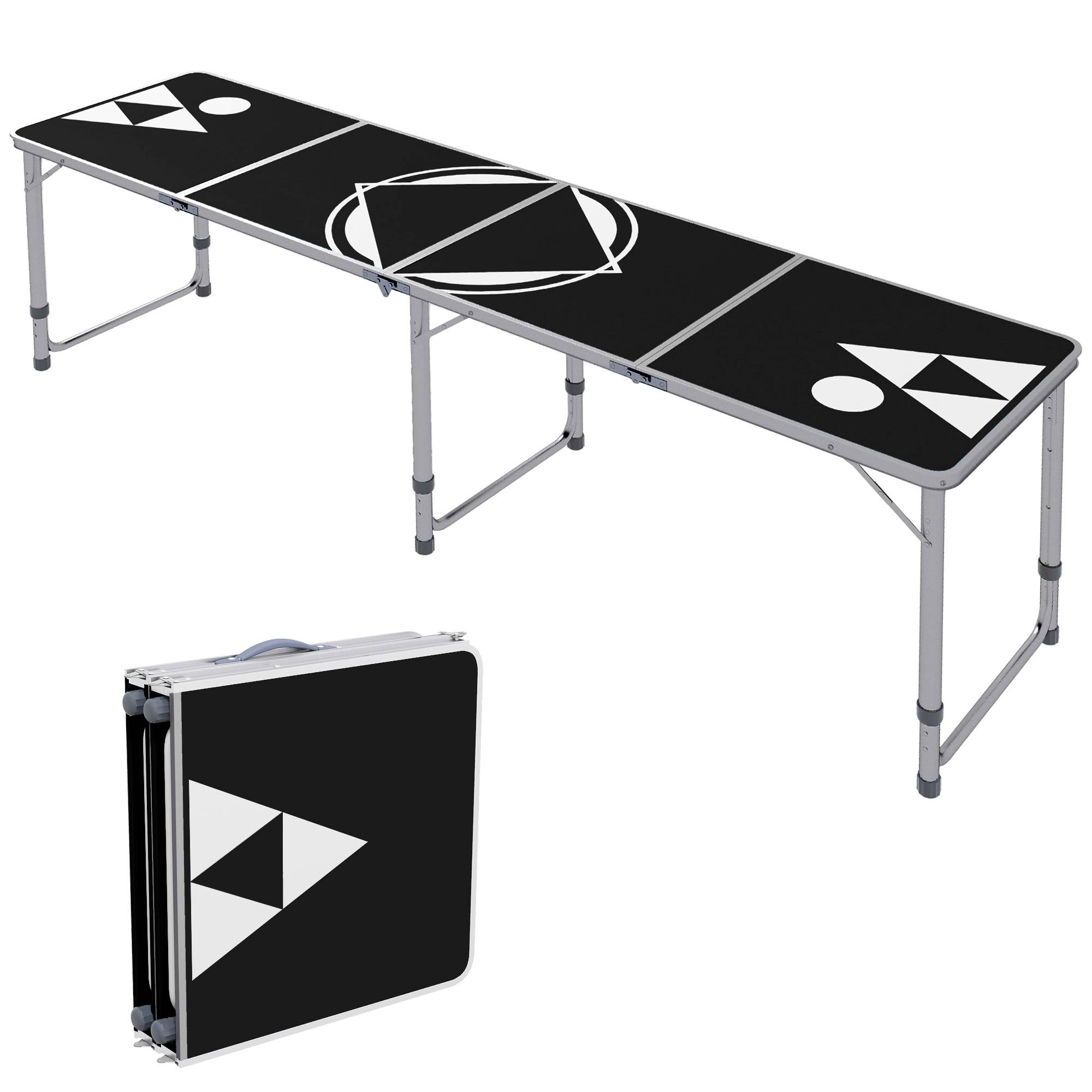 Table de camping pliante aluminium noir 240 x 60 x 70 cm - PANGIVO - Image 2