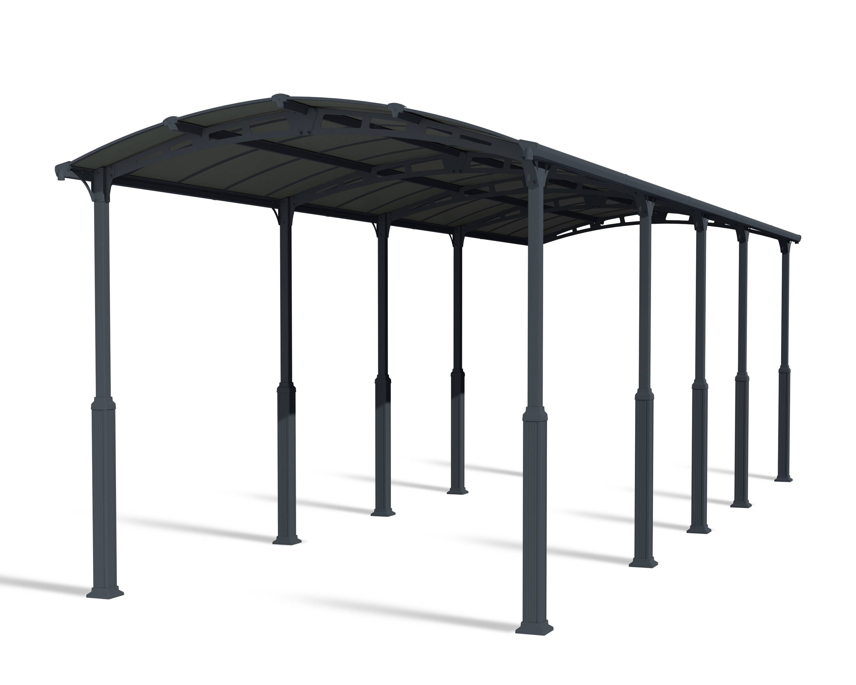 Canopia - Canopia Carport Camping-Car Alpine 10,7 x 3,52 m Gris - Image 1