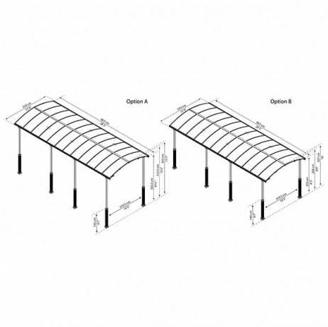 Canopia - Canopia Carport Camping-Car Alpine 10,7 x 3,52 m Gris - Image 6