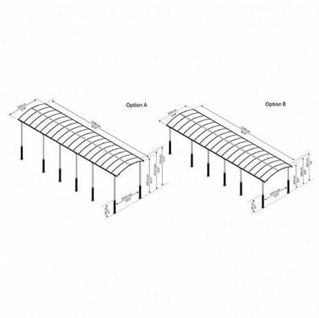 Canopia - Canopia Carport Camping-Car Alpine 10,7 x 3,52 m Gris - Image 10