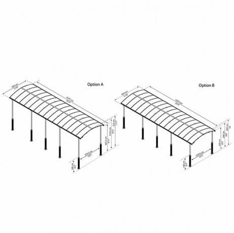 Canopia - Canopia Carport Camping-Car Alpine 10,7 x 3,52 m Gris - Image 8