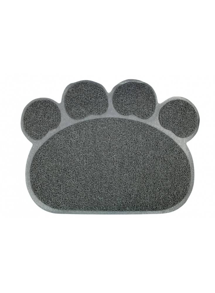 Tapis patoune gamelle et litière GRIS ANTHRACITE - Mon Ami Luki