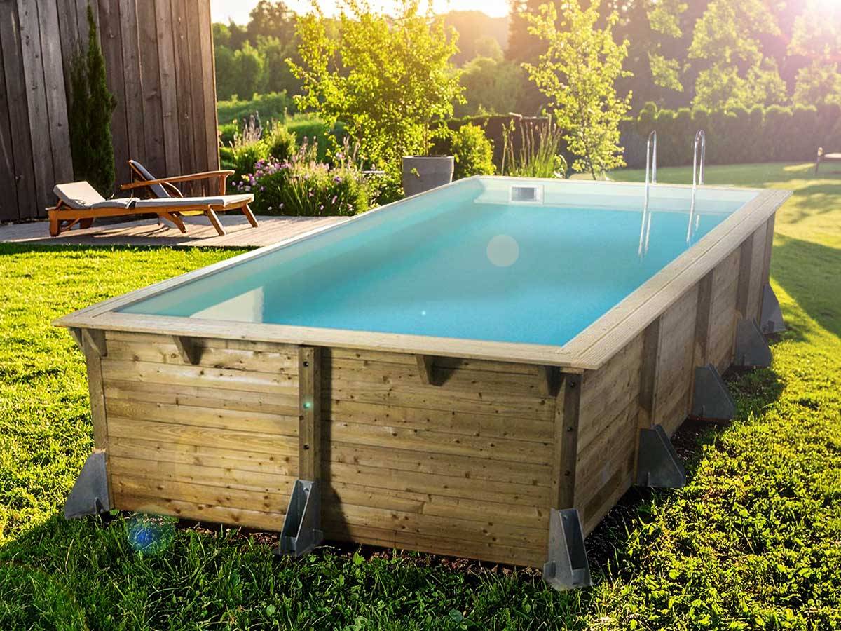 Ubbink - Piscine bois Azura 5,05 x 3,50 x 1,26 m - Liner beige - Ubbink - Image 3