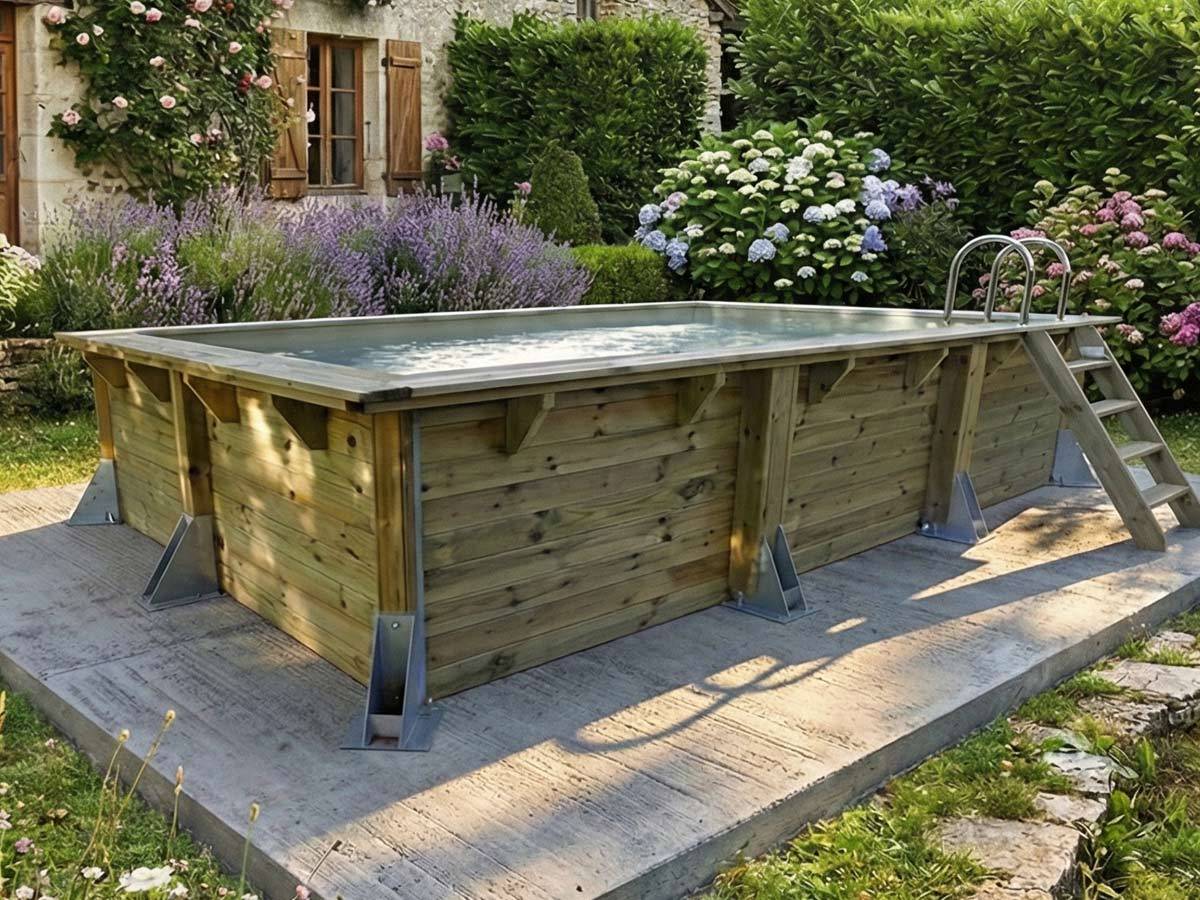 Ubbink - Piscine bois Azura 5,05 x 3,50 x 1,26 m - Liner beige - Ubbink - Image 2