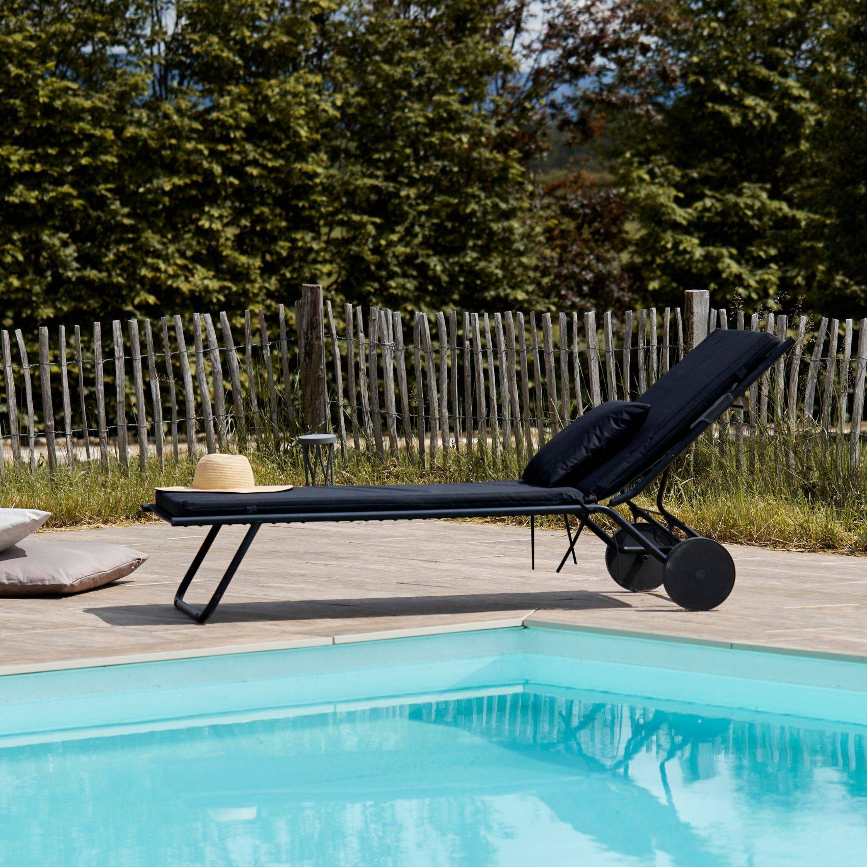 Home Maison - Matelas Bain de soleil extérieur imperméable MINORQUE - HOME MAISON - Polyester - Noir - Image 3