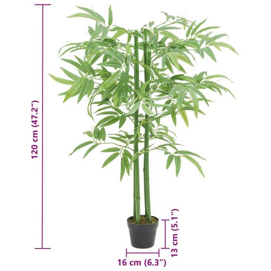 Bambou artificiel bambou et fibre textile vert 120 cm, poids:3.8kg - PANGIVO - Image 4