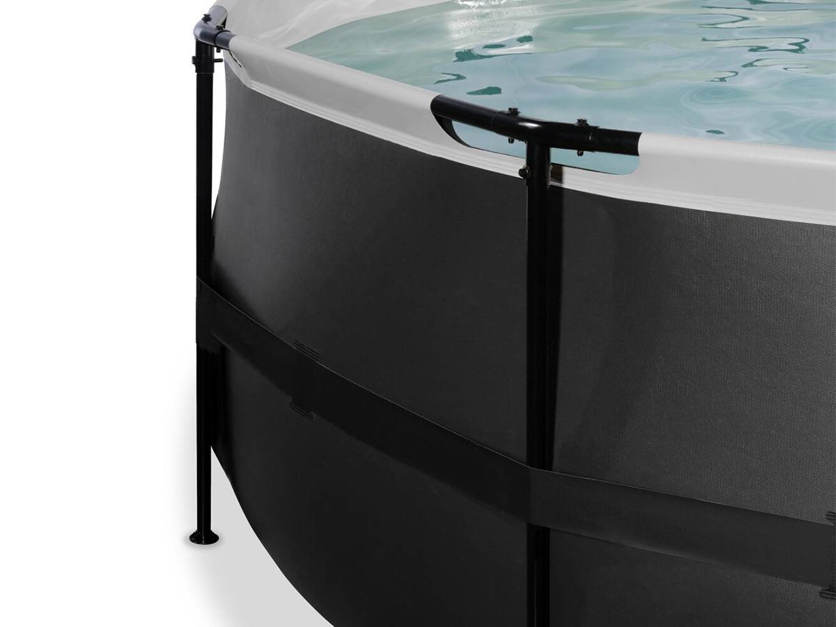 Exit Toys - Piscine tubulaire Black Leather ronde 4,27 x 1,22 m avec dôme - Exit Toys - Image 8