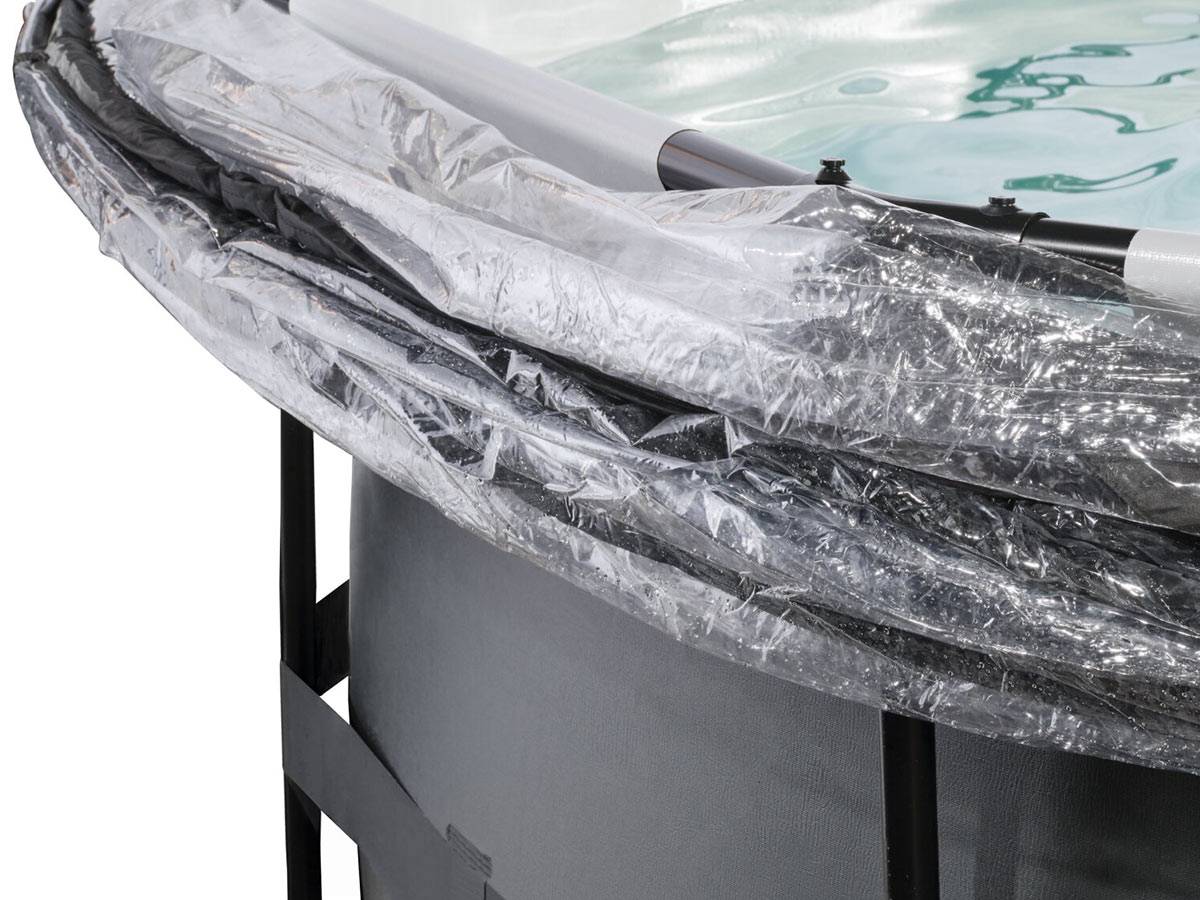 Exit Toys - Piscine tubulaire Black Leather ronde 4,27 x 1,22 m avec dôme - Exit Toys - Image 6