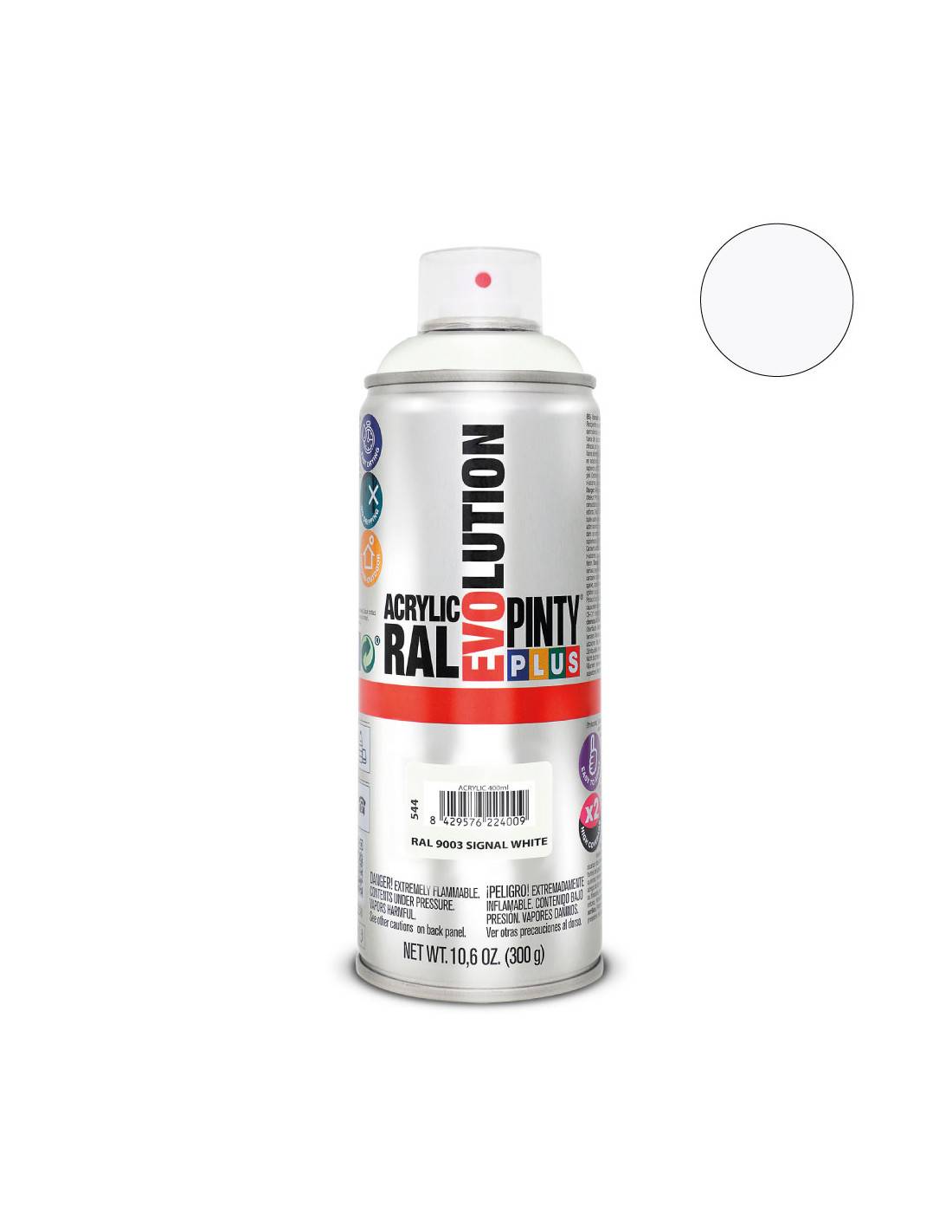 Peinture En Aérosol Pintyplus Evolution 520cc Ral 9003 Blanc De Sécurité - Image 2