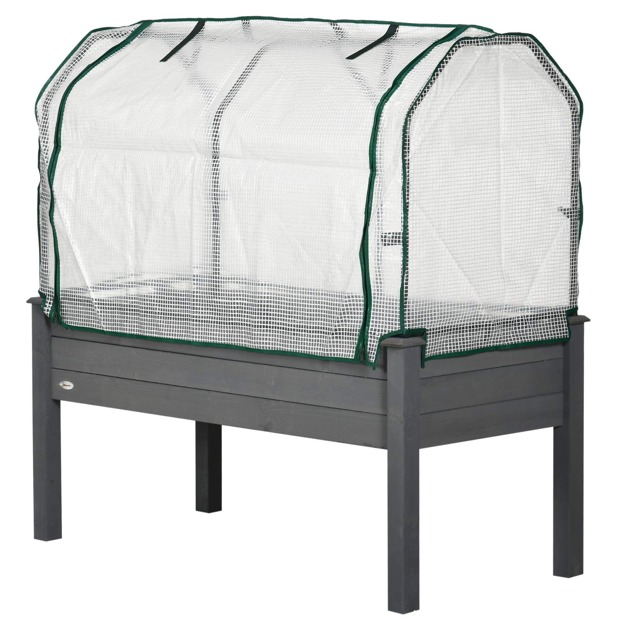 Potager sur pieds bois et acier naturel 121 x 55 x 117 cm - PANGIVO - Image 2