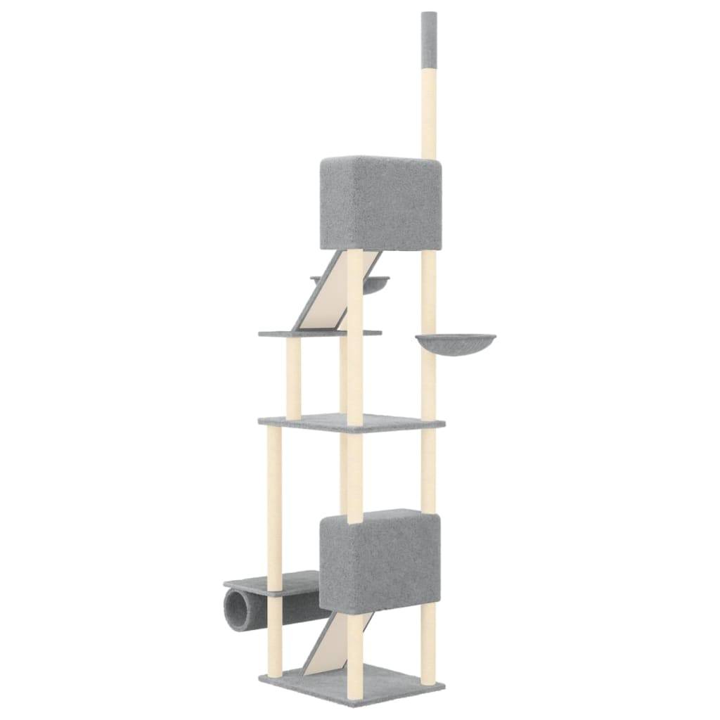 Vidaxl - Arbre à chat du sol au plafond Gris clair 277-303 cm vidaXL 171613 - Image 6