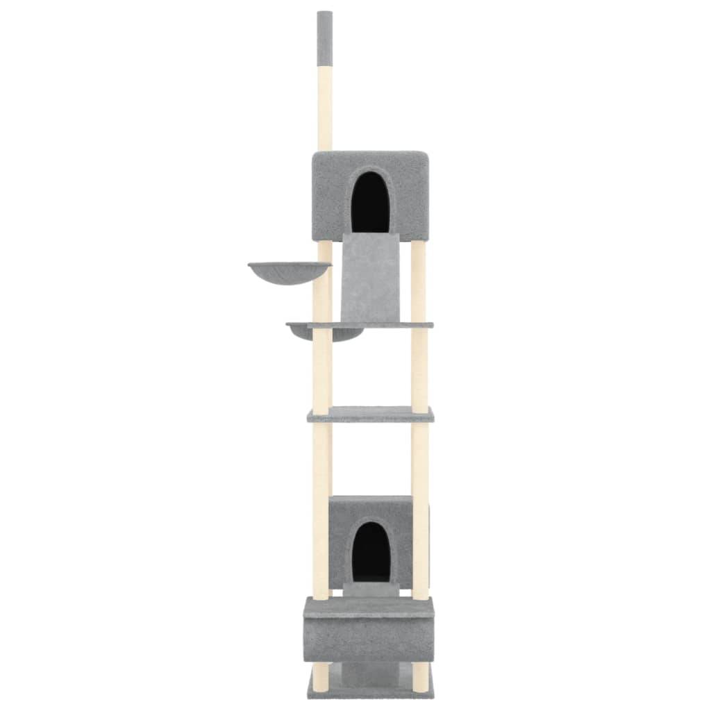 Vidaxl - Arbre à chat du sol au plafond Gris clair 277-303 cm vidaXL 171613 - Image 9