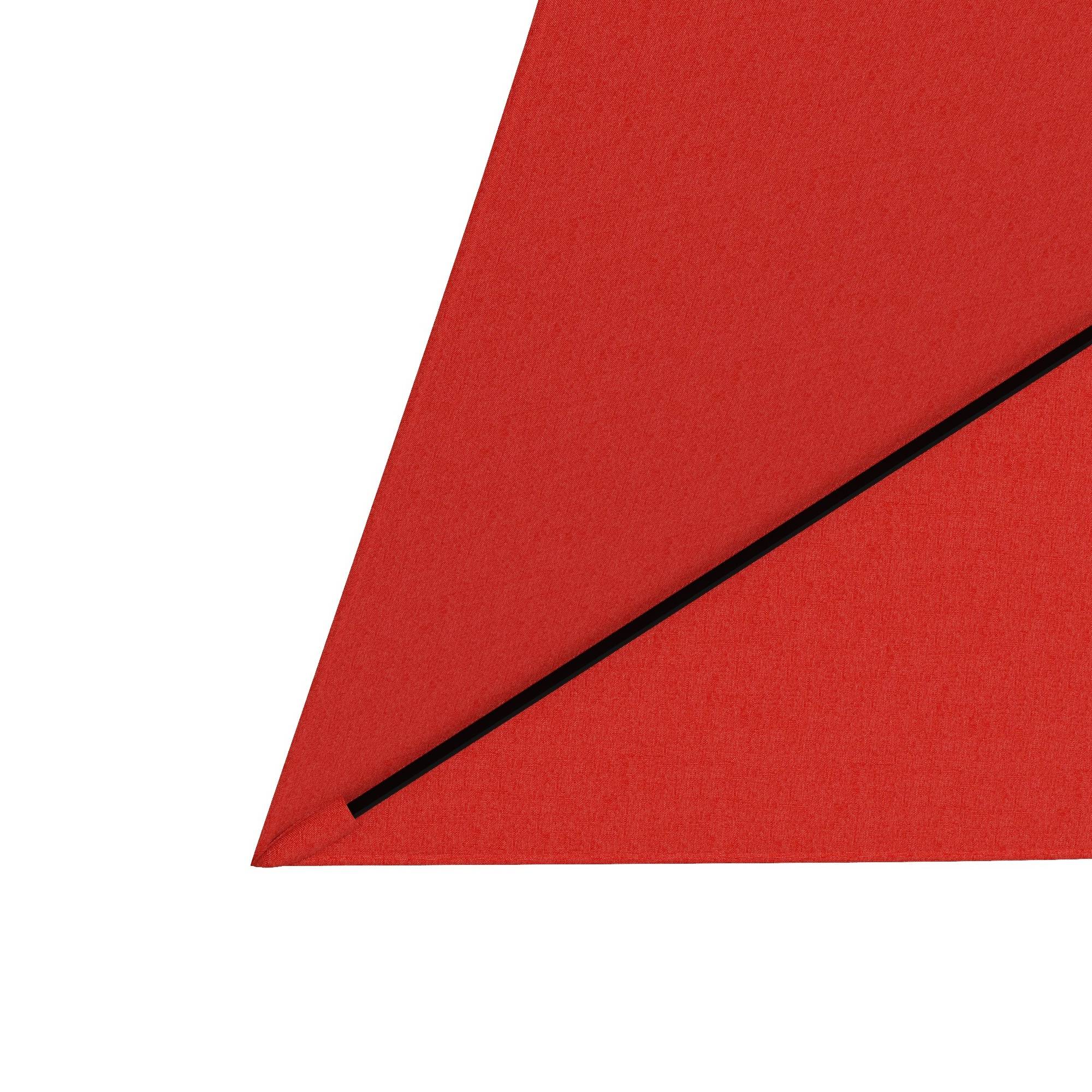 Outsunny - Parasol rectangulaire inclinable 2x3m avec manivelle toile polyester imperméabilisée haute densité 180g/m² rouge - OUTSUNNY - Image 9