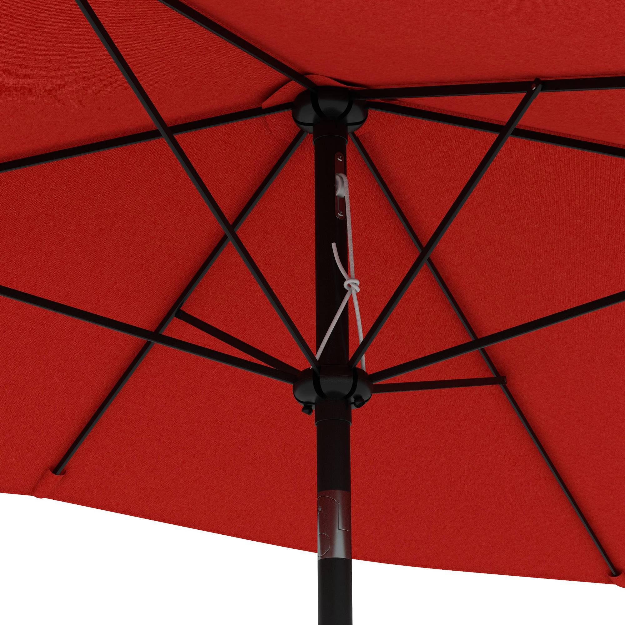 Outsunny - Parasol rectangulaire inclinable 2x3m avec manivelle toile polyester imperméabilisée haute densité 180g/m² rouge - OUTSUNNY - Image 10