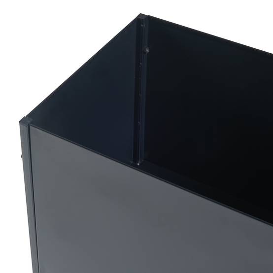 Support de plantes avec bac intégré métal 100 x 70 x 30 cm noir - Image 4