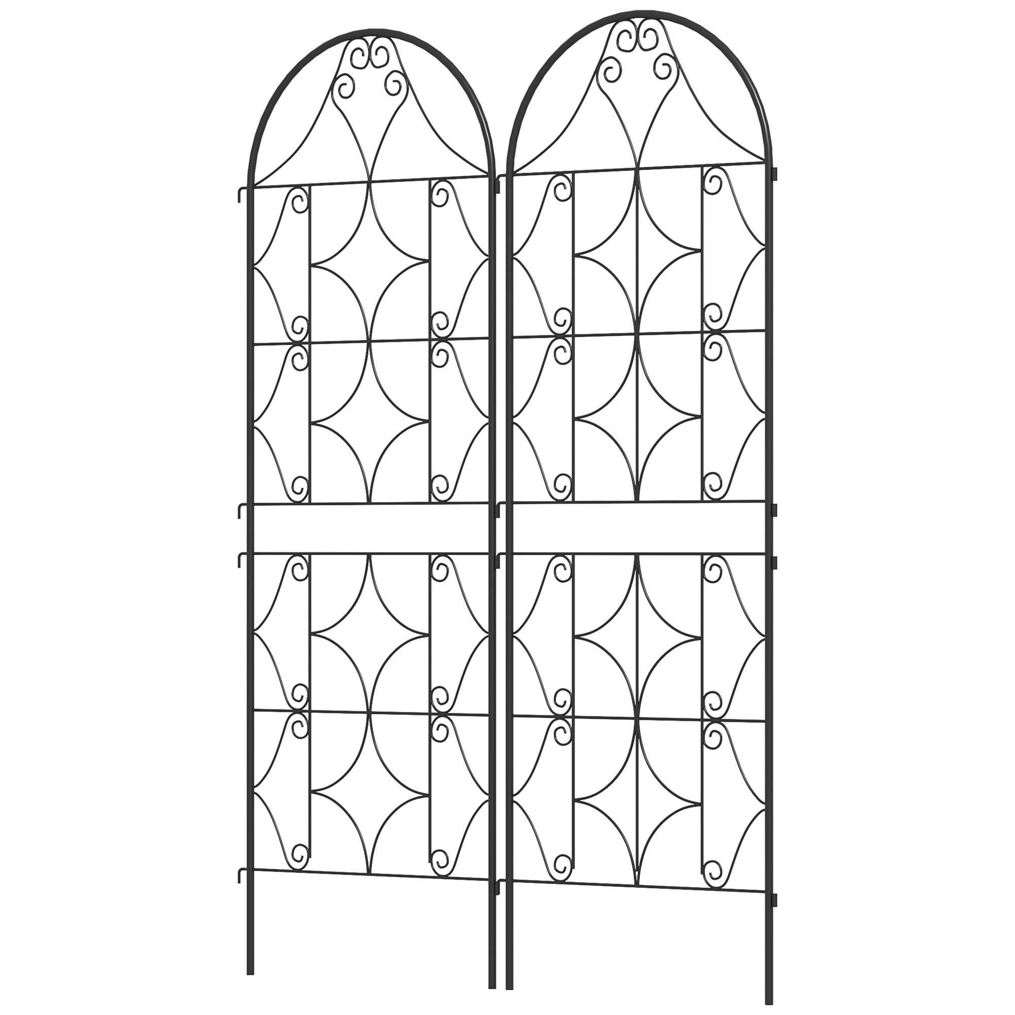 ComfortXL - Treillis plantes grimpantes métal noir 50 x 150 cm jardin support décoratif - ComfortXL Outdoor Living - Image 1