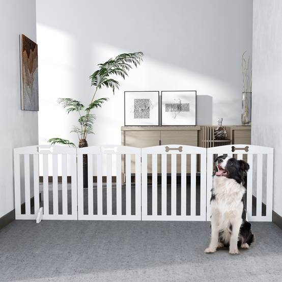 Barrière autoportante avec pieds, pour cadres de porte, couloir, escalier, 207,5x30x61 cm, blanc - Image 4
