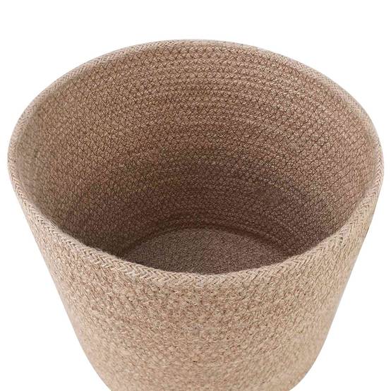 Ensemble de 2 pots à plantes jute naturel 28 x 28 x 28 cm, Poids:1.66kg - PANGIVO - Image 4