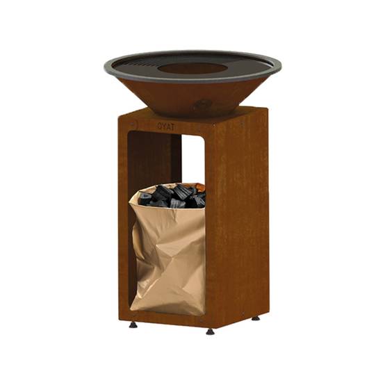Brasero B.B.O 58 Cognac - Ø54 cm Acier corten - OYAT - Image 1