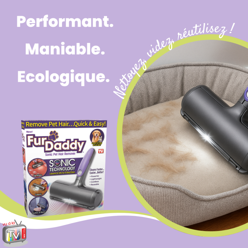 Brosse anti poils de chat/chien pour vêtement, arbre a chat, tapis de voiture et canape lit | Ramasse Poils Animaux- VENTEO - Image 4