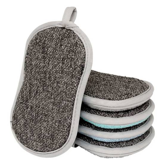 Lot de 5 Éponges Grattantes "Microfibre" 20cm Multicolore - Image 1